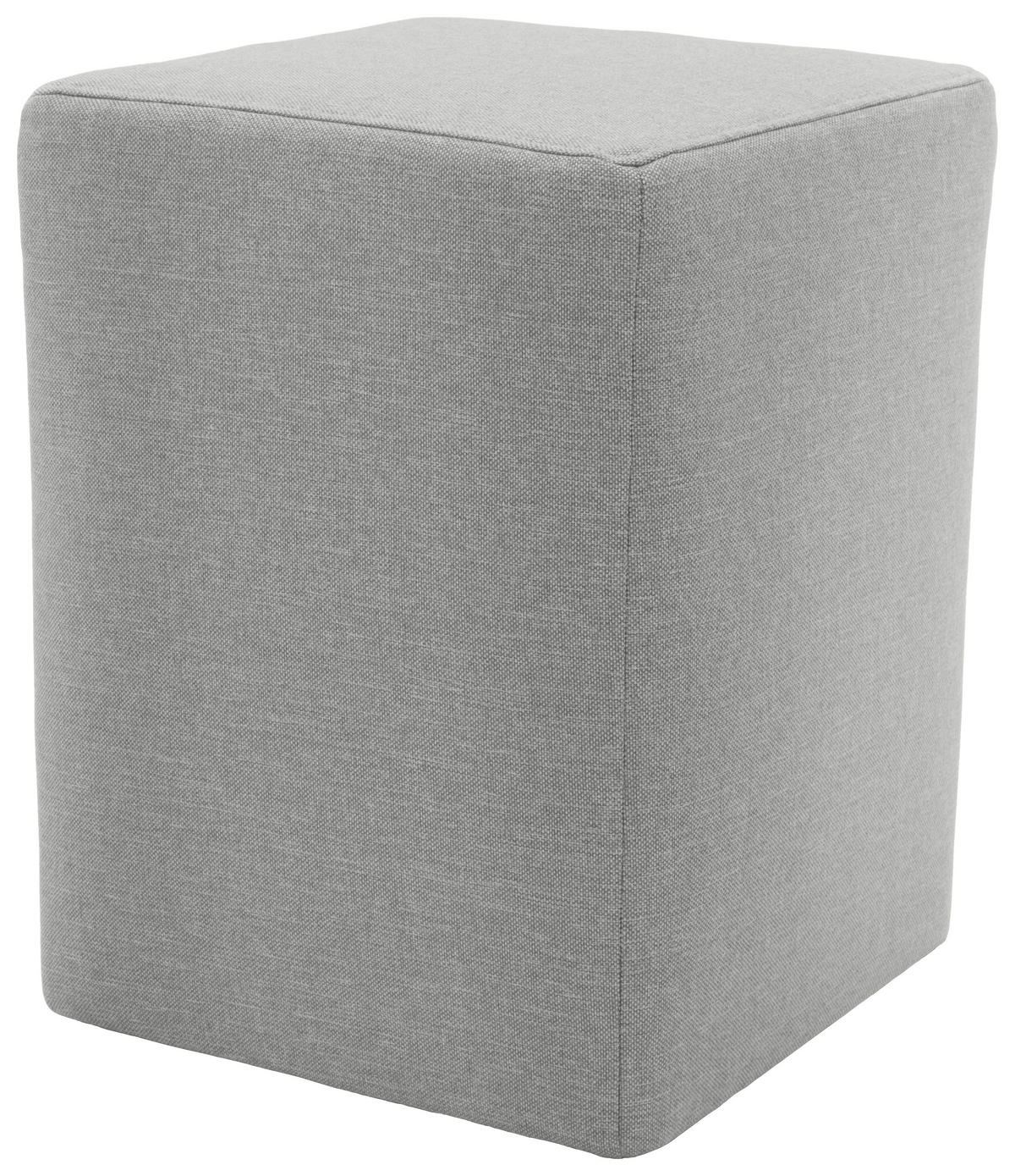 HOCKER Webstoff Silberfarben  - Silberfarben/Schwarz, Design, Kunststoff/Textil (38/47/38cm) - LOOKS by W.Joop