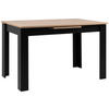 ESSTISCH in Holzwerkstoff 125-165/80/75 cm  - Schwarz/Eiche Artisan, Modern, Holzwerkstoff (125-165/80/75cm) - MID.YOU