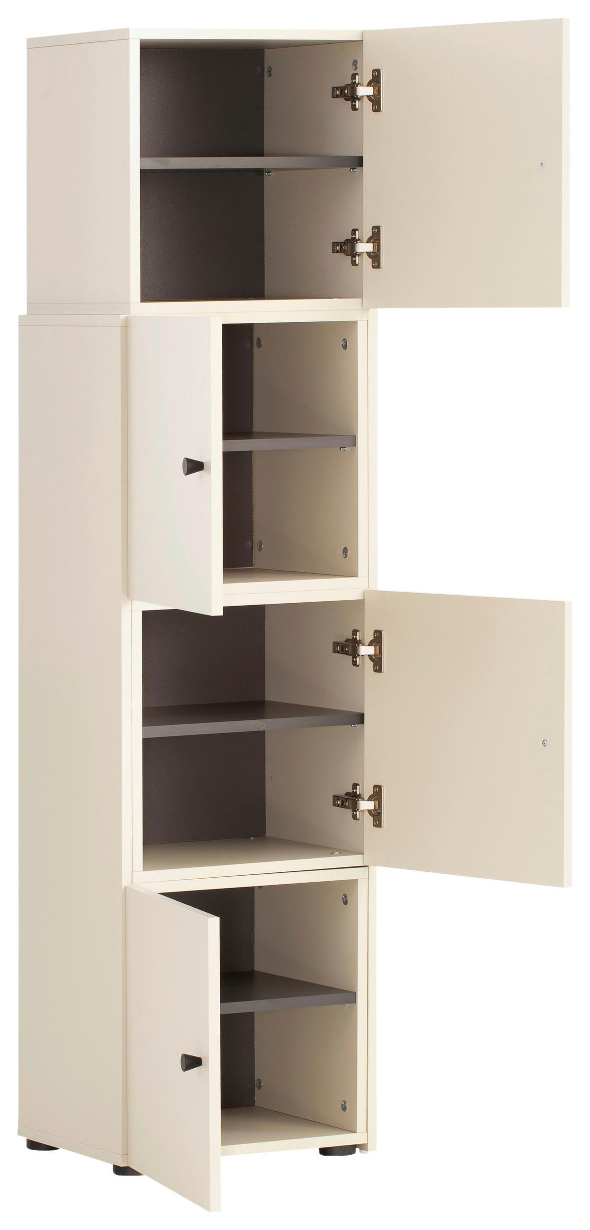 REGAL Beige  - Beige/Schwarz, Design, Holzwerkstoff/Kunststoff (42-70/163,1/34,7cm) - MID.YOU