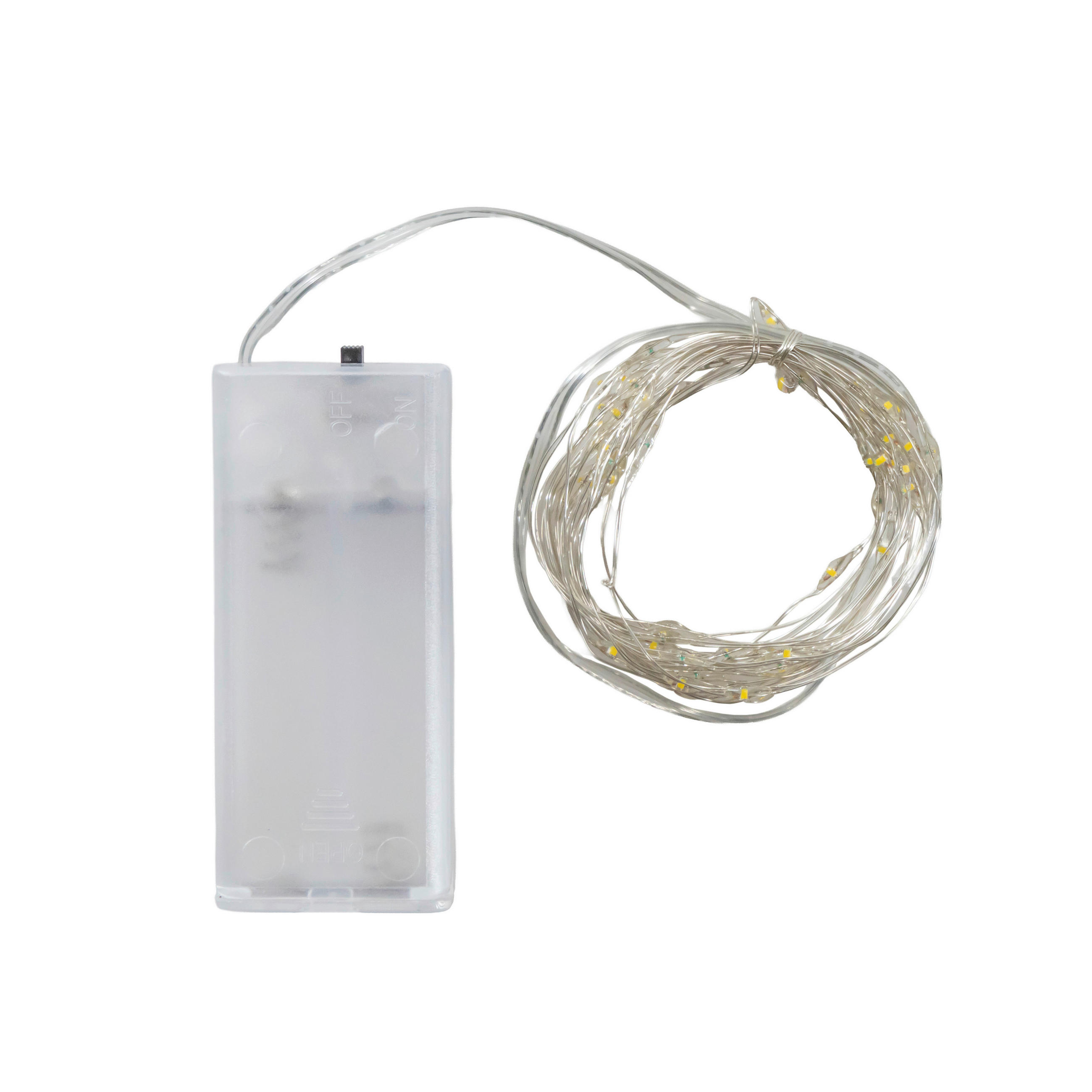 LICHTERKETTE 195 cm  - Transparent/Silberfarben, KONVENTIONELL, Kunststoff (195cm) - X-Mas