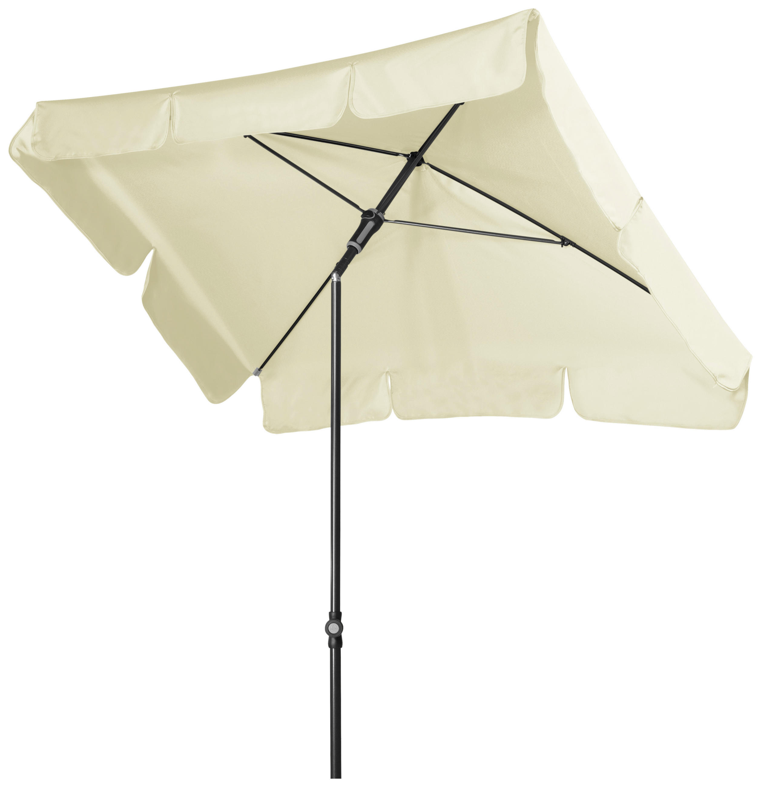 SONNENSCHIRM 185x120 cm Naturfarben  - Anthrazit/Naturfarben, Basics, Textil/Metall (185/120cm) - Doppler