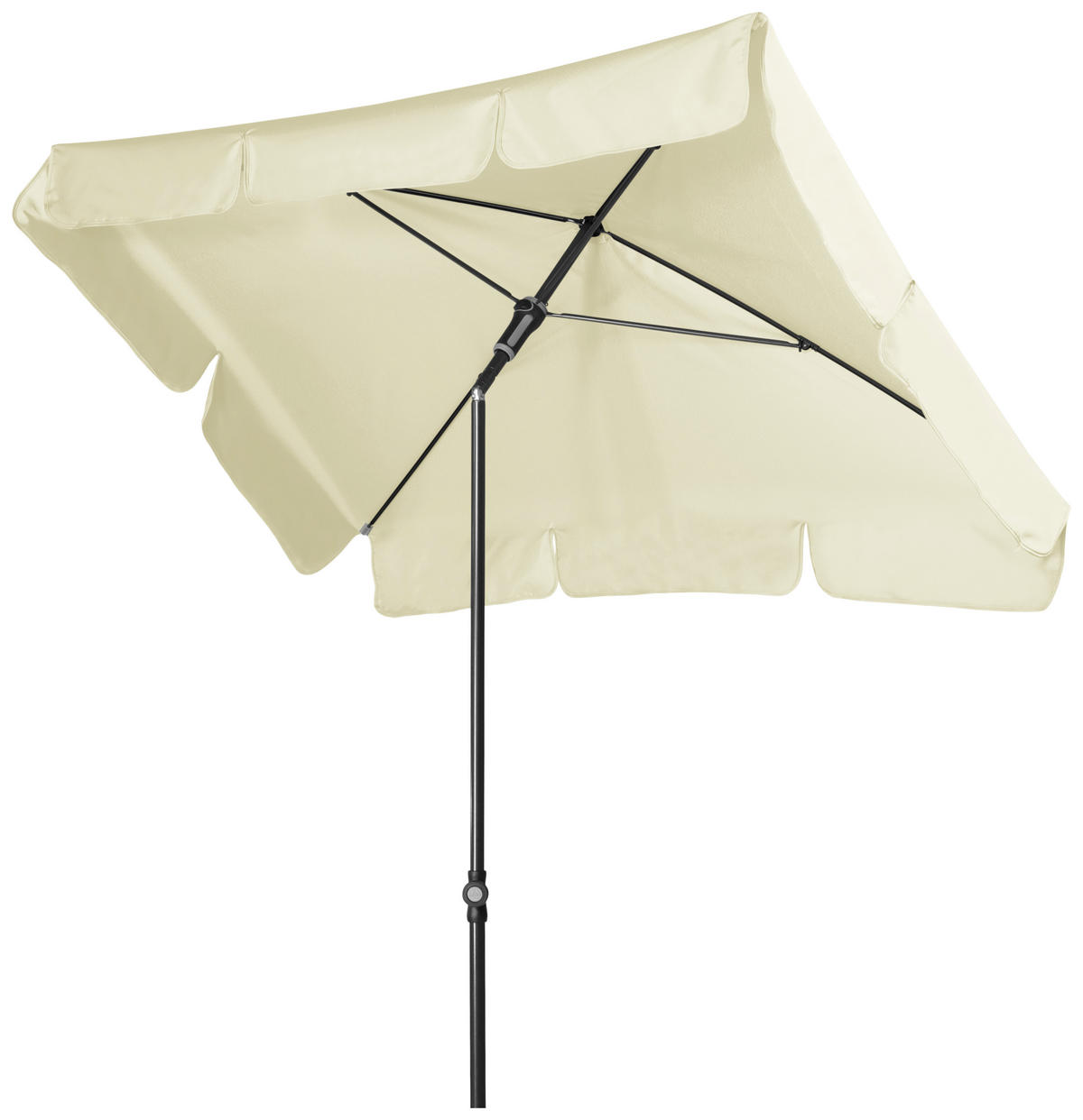 SONNENSCHIRM 185x120 cm Naturfarben  - Anthrazit/Naturfarben, Basics, Textil/Metall (185/120cm) - Doppler
