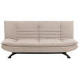 SCHLAFSOFA  in Bouclé Beige  - Beige/Schwarz, Design, Textil/Metall (196/91/98cm) - Carryhome