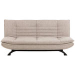 SCHLAFSOFA in Bouclé Beige  - Beige/Schwarz, Design, Textil/Metall (196/91/98cm) - Carryhome