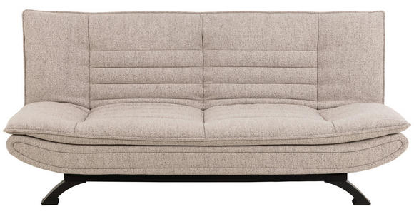SCHLAFSOFA  in Bouclé Beige  - Beige/Schwarz, Design, Textil/Metall (196/91/98cm) - Carryhome