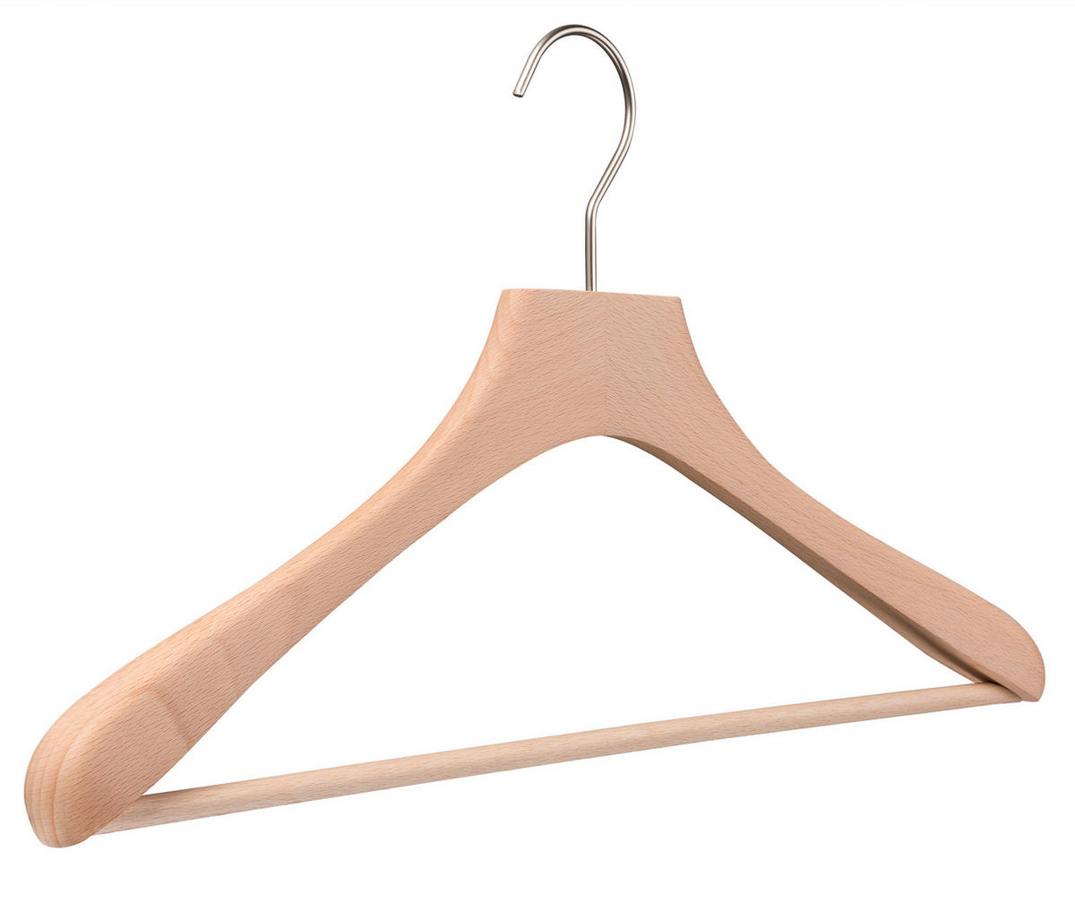 KLEIDERBÜGEL 43 cm Holz  - Buchefarben, Design, Holz (43cm)