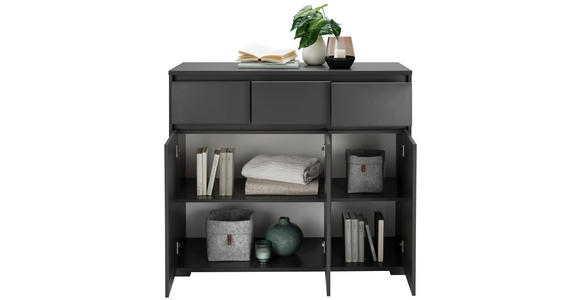 KOMMODE 120/103/48 cm in Anthrazit - Anthrazit, Design, Holzwerkstoff/Kunststoff (120/103/48cm) - Carryhome