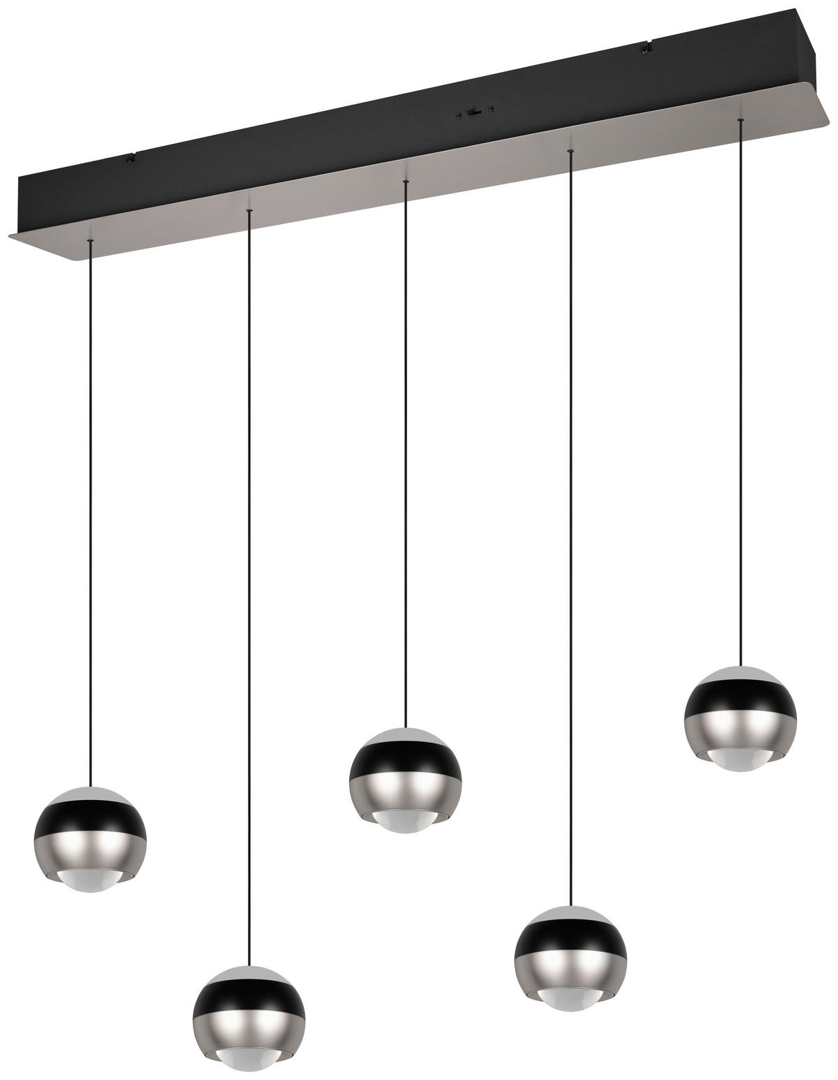 LED-HÄNGELEUCHTE 100/10,5/200 cm  - Schwarz/Nickelfarben, Design, Metall (100/10,5/200cm) - Trio Leuchten
