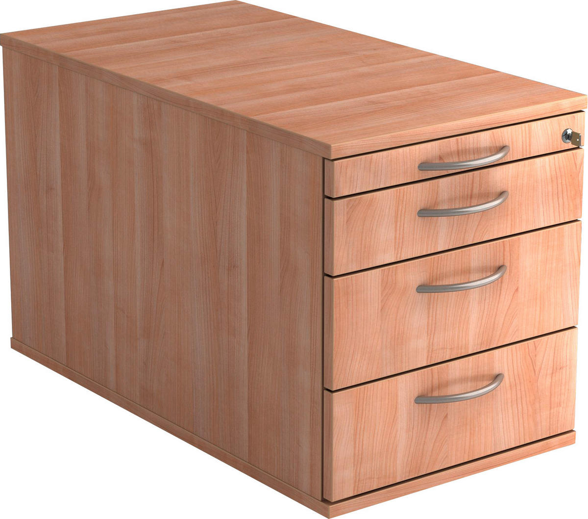 ROLLCONTAINER Nussbaumfarben  - Nussbaumfarben/Alufarben, KONVENTIONELL, Holzwerkstoff/Kunststoff (42,8/51,2/80cm) - Venda