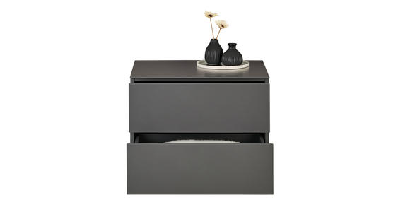 KOMMODE , 60/44/50 cm, 2 Schublade(n)  - Anthrazit, Design, Holzwerkstoff (60/44/50cm) - Dieter Knoll