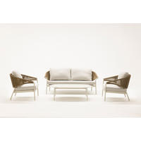 GARTENSET 4-teilig  - Beige/Naturfarben, MODERN, Keramik/Kunststoff - Amatio
