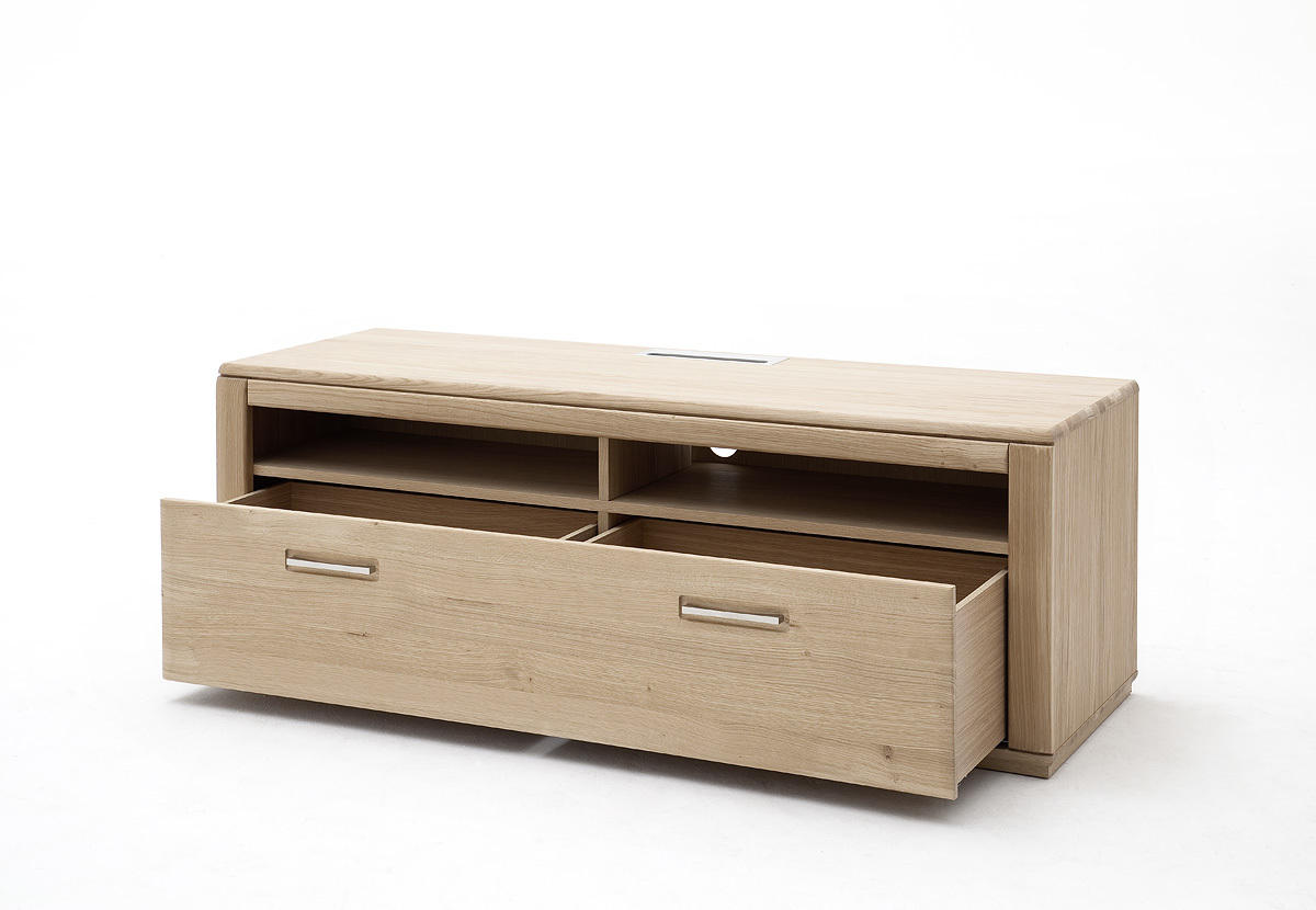 TV-ELEMENT  in 153/53/51 cm  - Eichefarben/Silberfarben, Design, Holz/Holzwerkstoff (153/53/51cm) - Livetastic