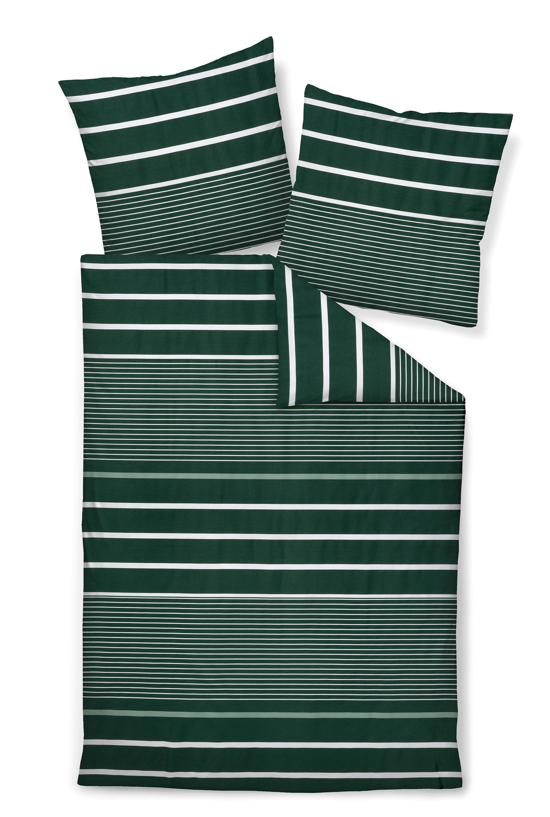 BETTWÄSCHE 200/200 cm Makosatin  - Waldgrün/Jadegrün, Design, Textil (200/200cm) - Janine