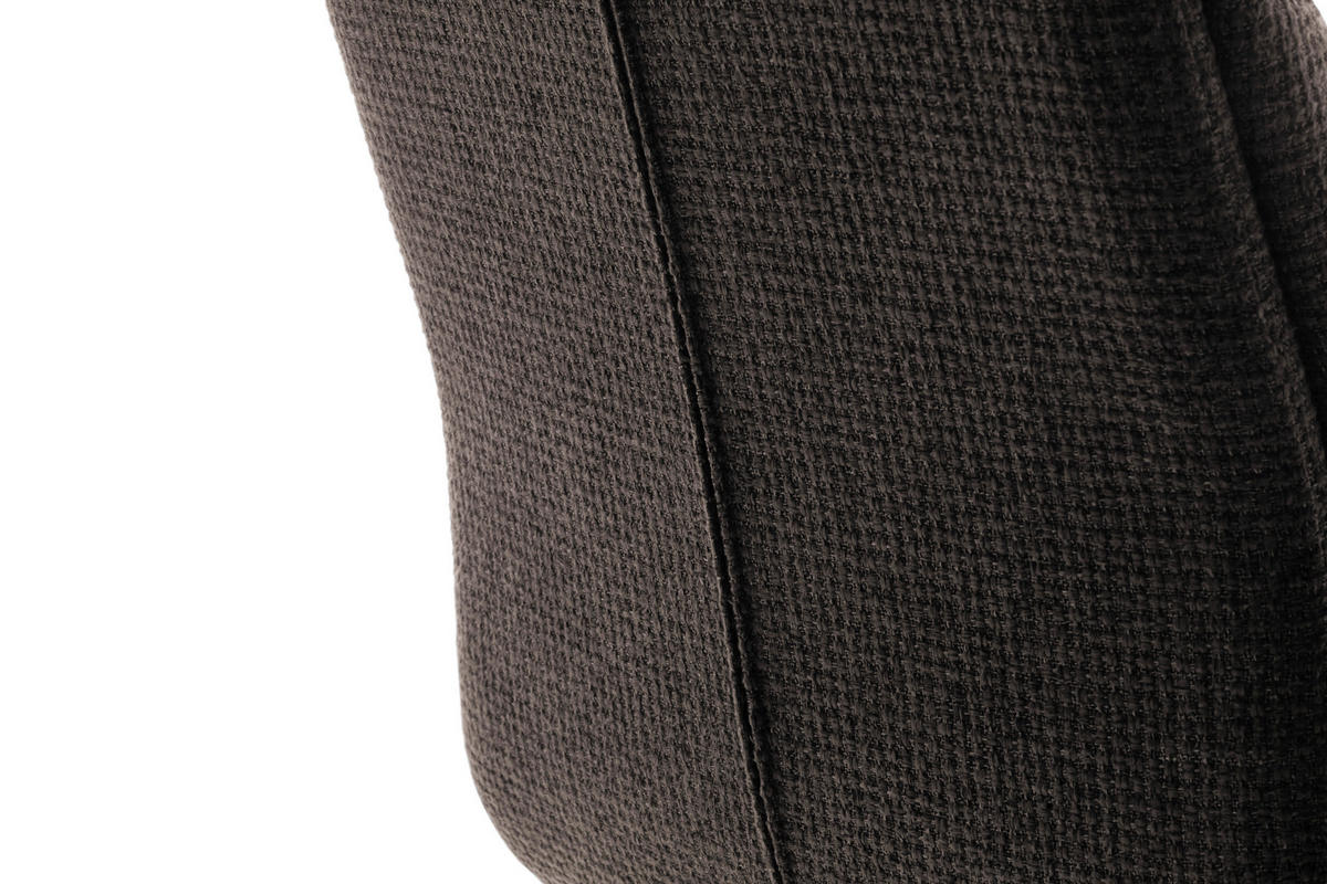 BARHOCKER in Metall, Textil Edelstahlfarben, Cappuccino  - Edelstahlfarben/Cappuccino, Design, Textil/Metall (43/84/52cm) - Dieter Knoll