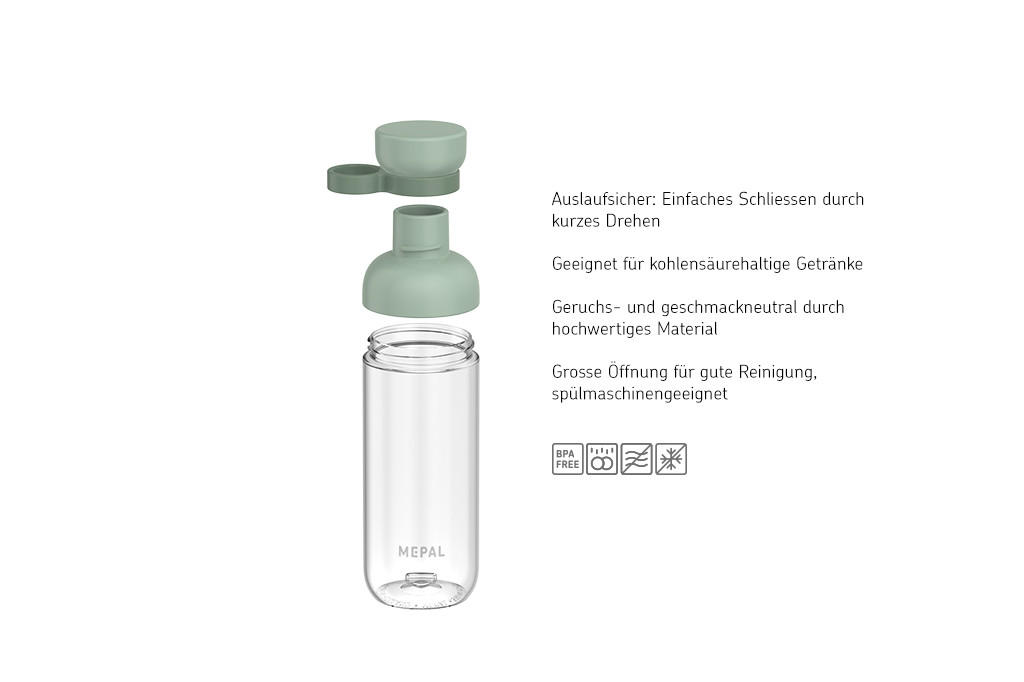 UNIVERSALFLASCHE Vita - Hellblau, KONVENTIONELL, Kunststoff (9/7,5/24,2cm) - Mepal