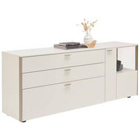 SIDEBOARD  in 182/72/43 cm  - Edelstahlfarben/Alufarben, Design, Glas/Holzwerkstoff (182/72/43cm) - Venjakob