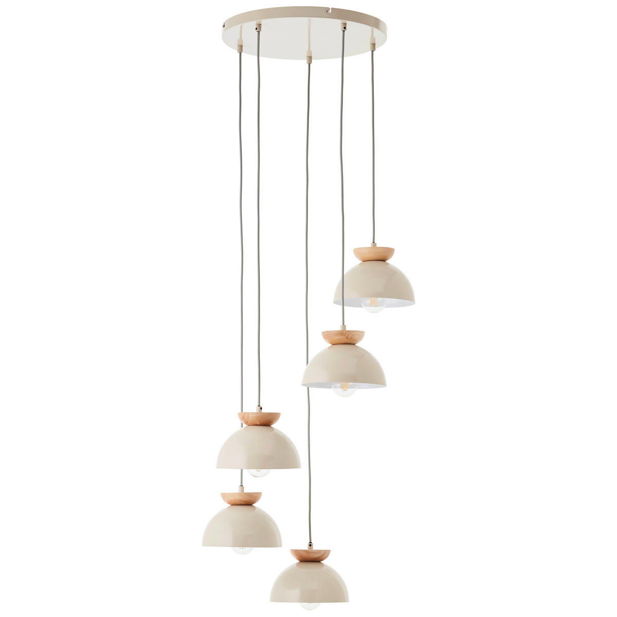 HÄNGELEUCHTE 45/150 cm  - Beige/Naturfarben, Basics, Holz/Metall (45/150cm)