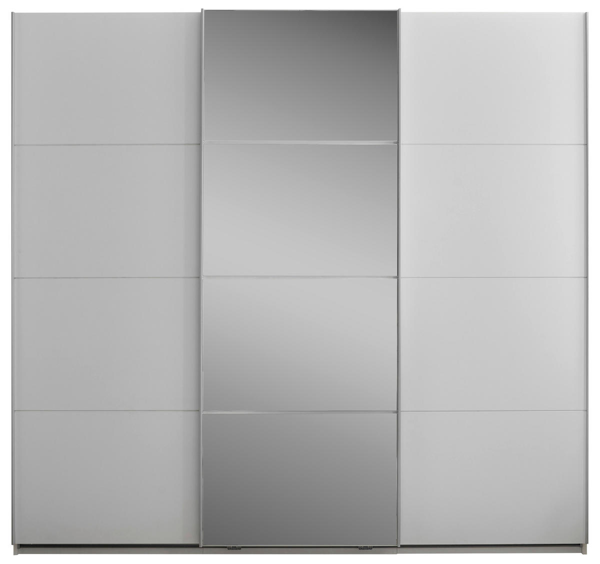 ORMAR S KLIZNIM VRATIMA bijela   - bijela/boje aluminija, Konvencionalno, staklo/drvni materijal (215/204/63cm) - Hom`in
