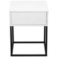 NACHTKÄSTCHEN 40/52/38,5 cm  in Schwarz, Weiß  - Schwarz/Weiß, Design, Holzwerkstoff/Metall (40/52/38,5cm) - Carryhome
