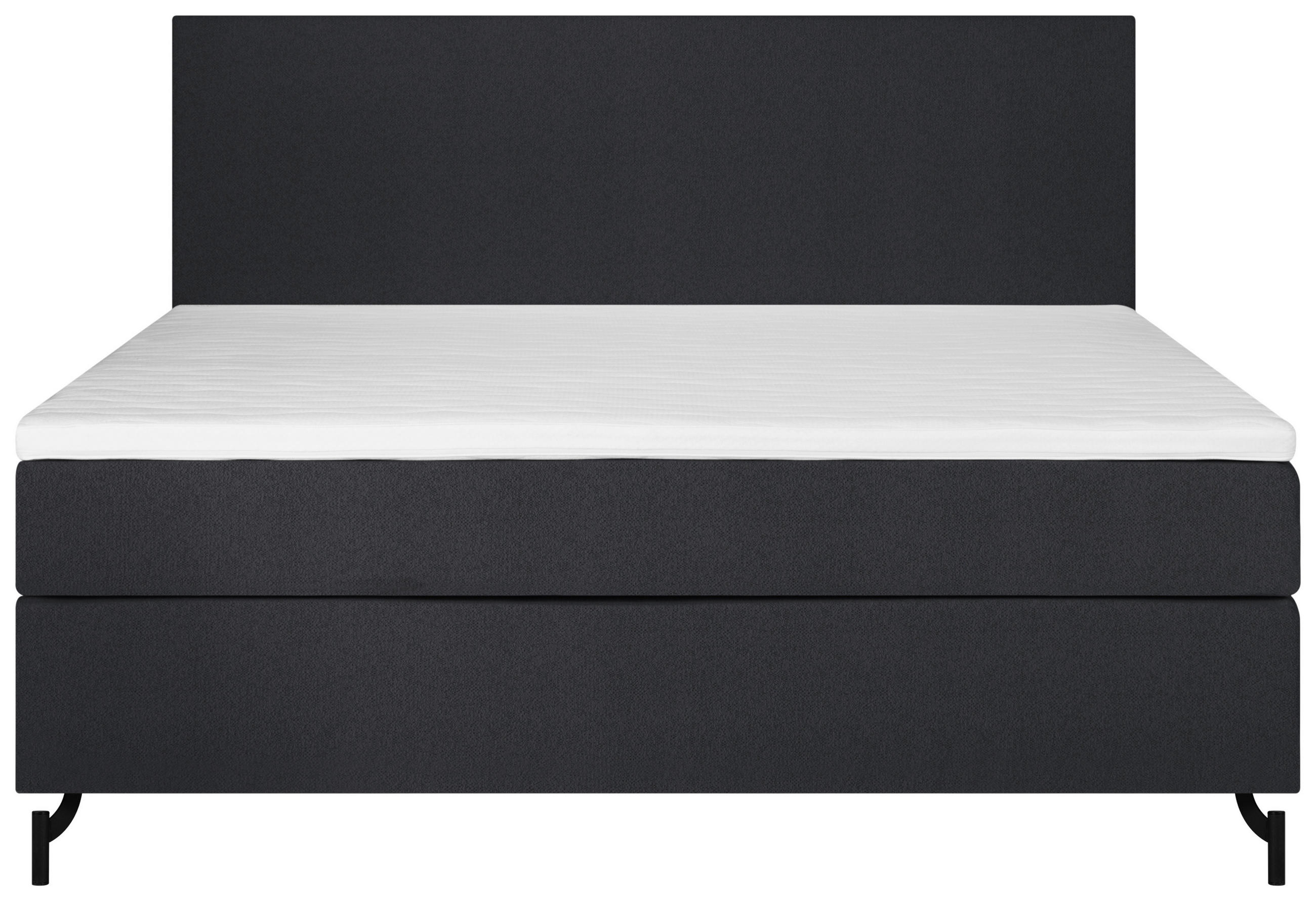 BOXSPRINGBETT 160/200 cm  in Schwarz  - Schwarz, MODERN, Textil (160/200cm) - MID.YOU