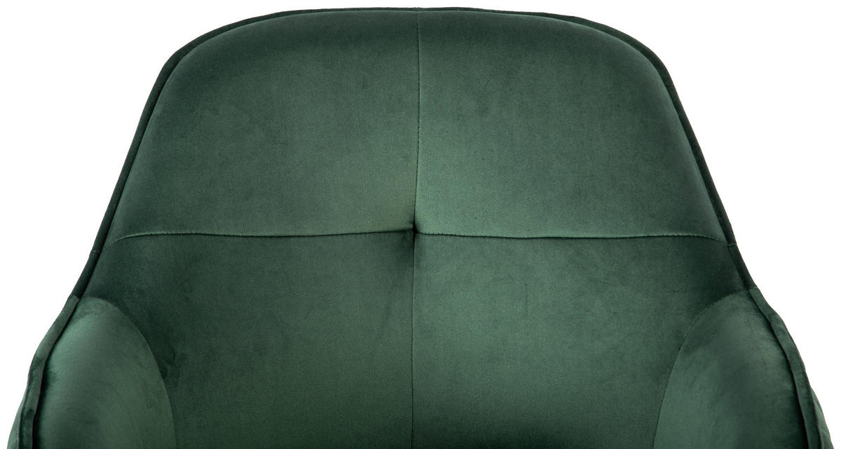 DREHSTUHL Samt Grün, Schwarz  - Schwarz/Grün, MODERN, Kunststoff/Textil (58/82/90/62cm) - MID.YOU
