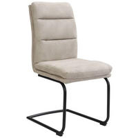 SCHWINGSTUHL  in Eisen Webstoff  - Beige/Schwarz, Design, Textil/Metall (46/62,5/95cm) - Cantus