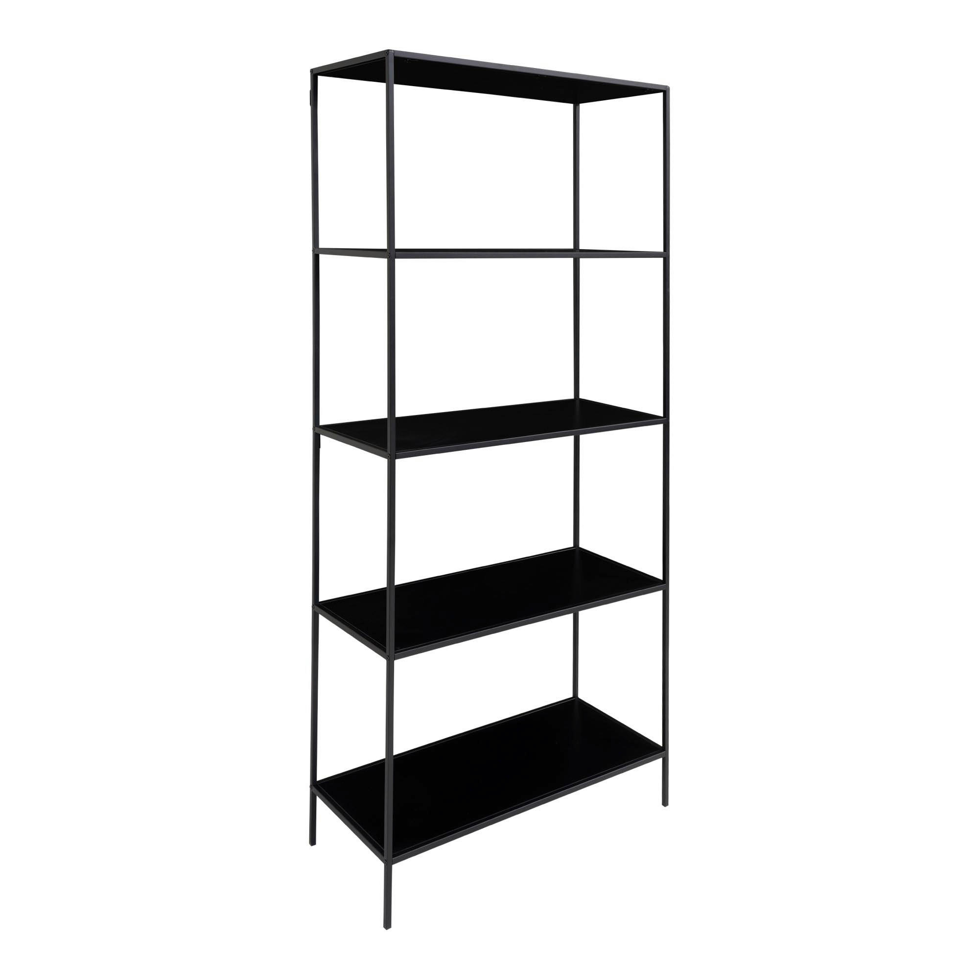 REGAL Schwarz  - Schwarz, Design, Holzwerkstoff/Metall (80/170/36cm) - MID.YOU