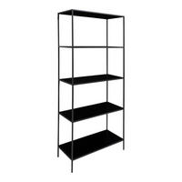 REGAL Schwarz  - Schwarz, Design, Holzwerkstoff/Metall (80/170/36cm) - MID.YOU