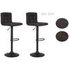 BARHOCKER-SET Mikrofaser Anthrazit Stahl Sitzfläche 360° drehbar  - Dunkelgrau/Anthrazit, MODERN, Textil/Metall (40/85/48cm) - MID.YOU