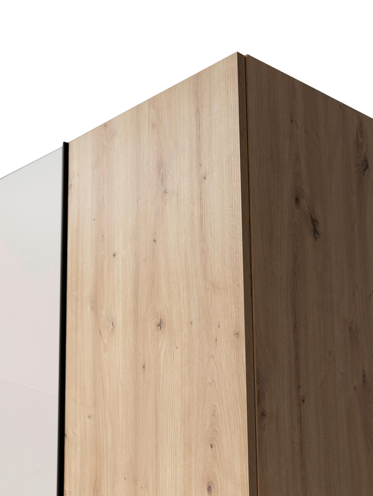 DREHTÜRENSCHRANK 4-türig Kaschmir, Eiche Artisan  - Kaschmir/Schwarz, KONVENTIONELL, Holzwerkstoff/Metall (315/225/61cm) - Boxxx