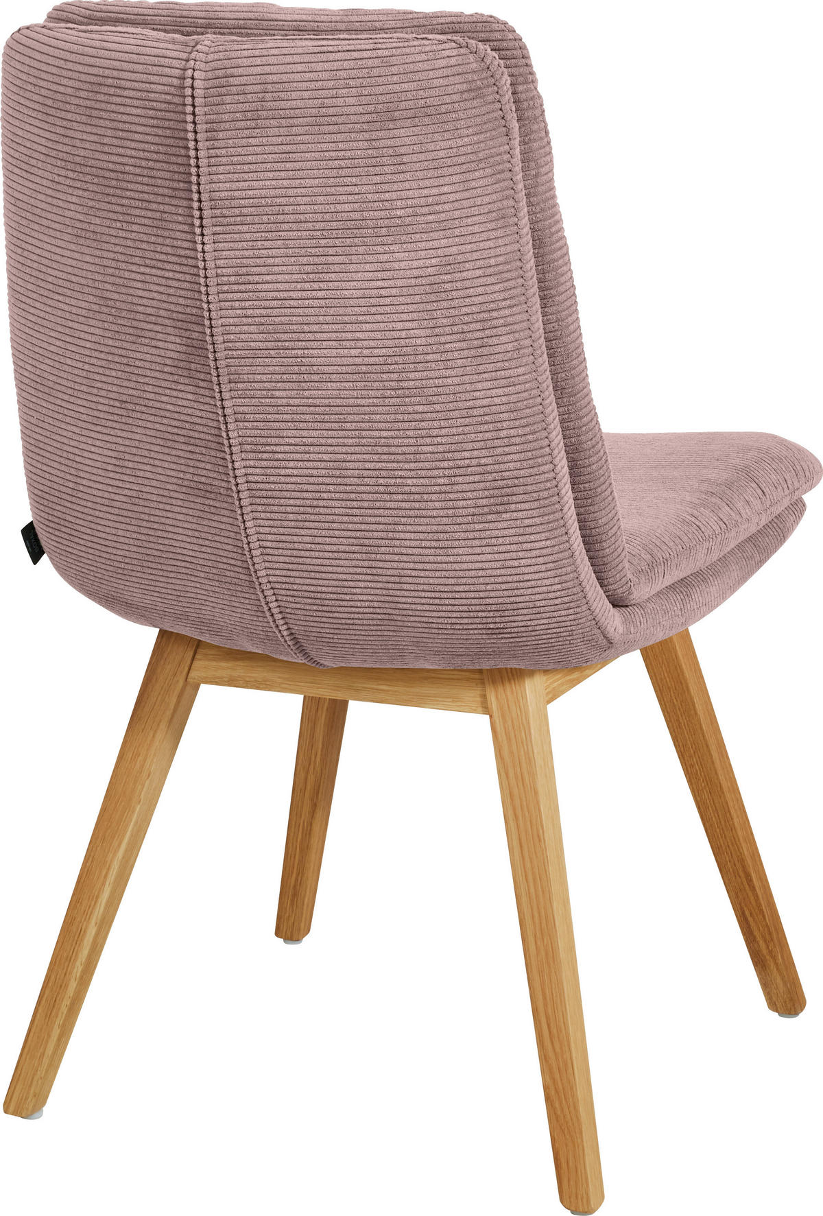 STUHL  in Cord  - Eichefarben/Altrosa, Design, Holz/Textil (49/90/69cm) - Johann Jakob