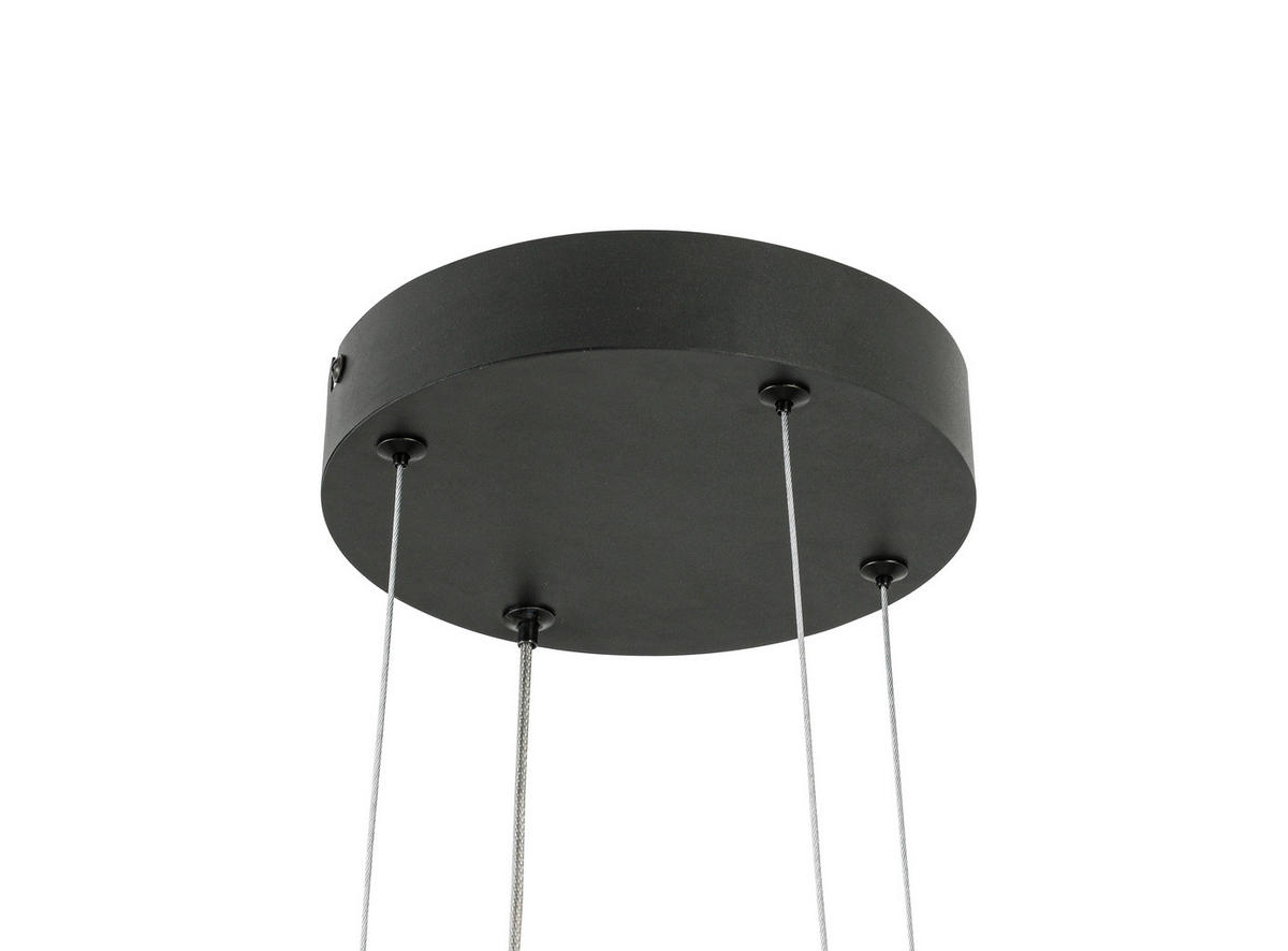 LED-HÄNGELEUCHTE Elio 60/120 cm   - Schwarz, Design, Kunststoff/Metall (60/120cm) - Novel