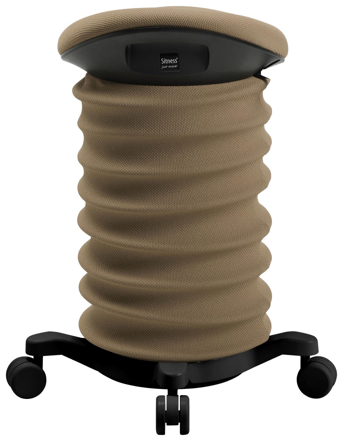BÜROHOCKER Braun, Schwarz  - Schwarz/Braun, Design, Kunststoff/Textil (37,5/58-70/36cm) - Topstar