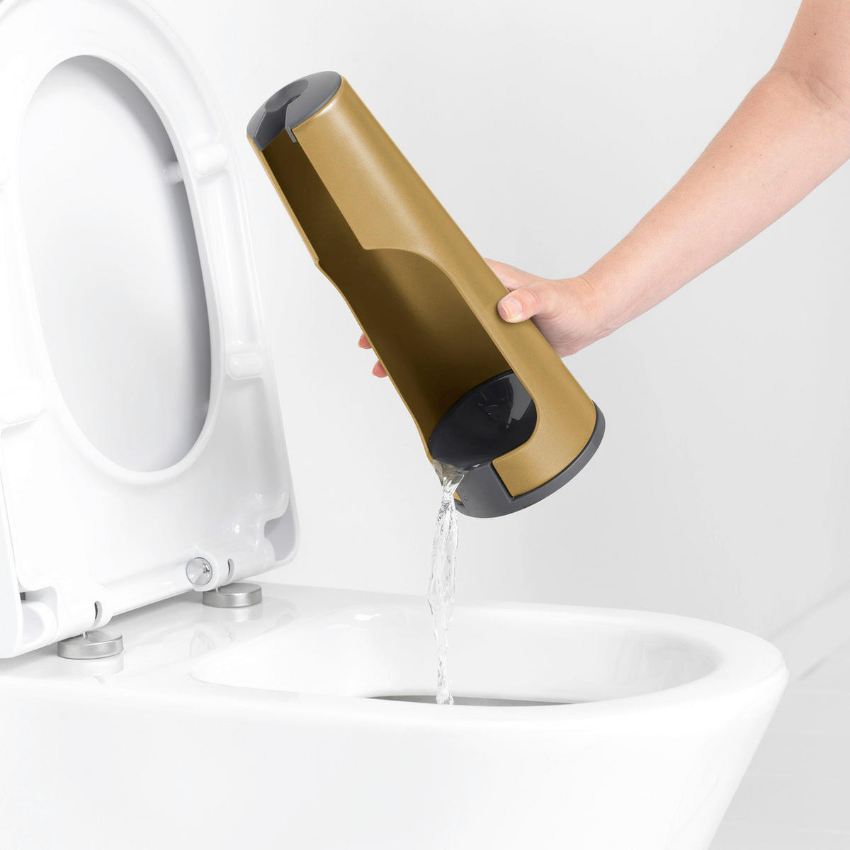 WC-GARNITURA S ŠČETKO - zlate barve/črna, Konvencionalno, kovina/umetna masa (12/42/12cm) - Brabantia