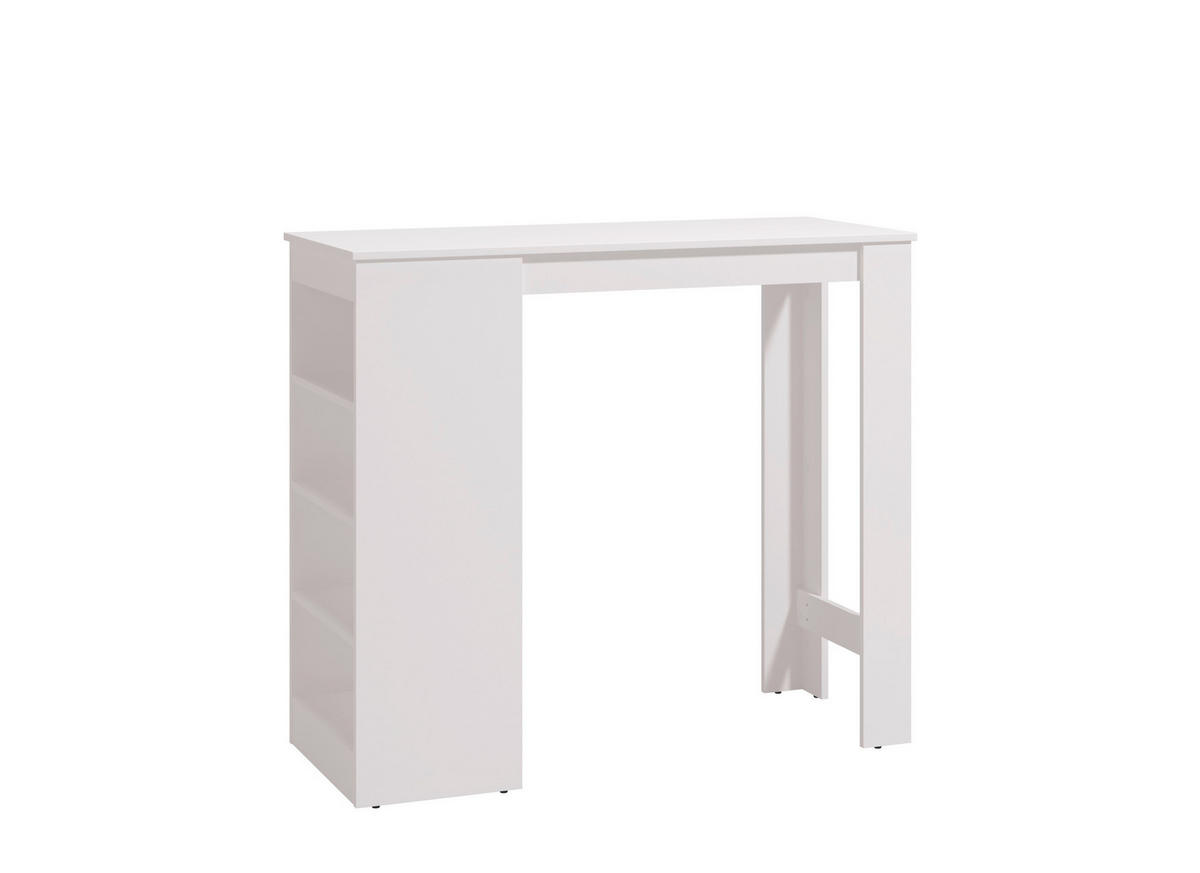 BÁRASZTAL  - fehér, Basics, faalapú anyag (120/105/50cm) - Xora