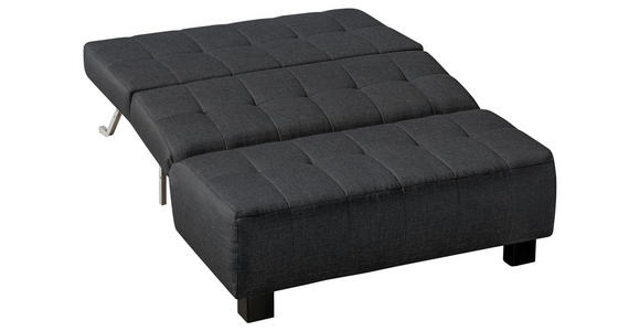 SCHLAFSOFA Dunkelgrau  - Dunkelgrau/Schwarz, Design, Textil/Metall (125/92/102cm) - Novel