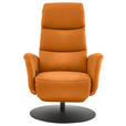 RELAXSESSEL in Leder Currygelb  - Currygelb/Schwarz, Design, Leder/Metall (76/108/86cm) - Dieter Knoll