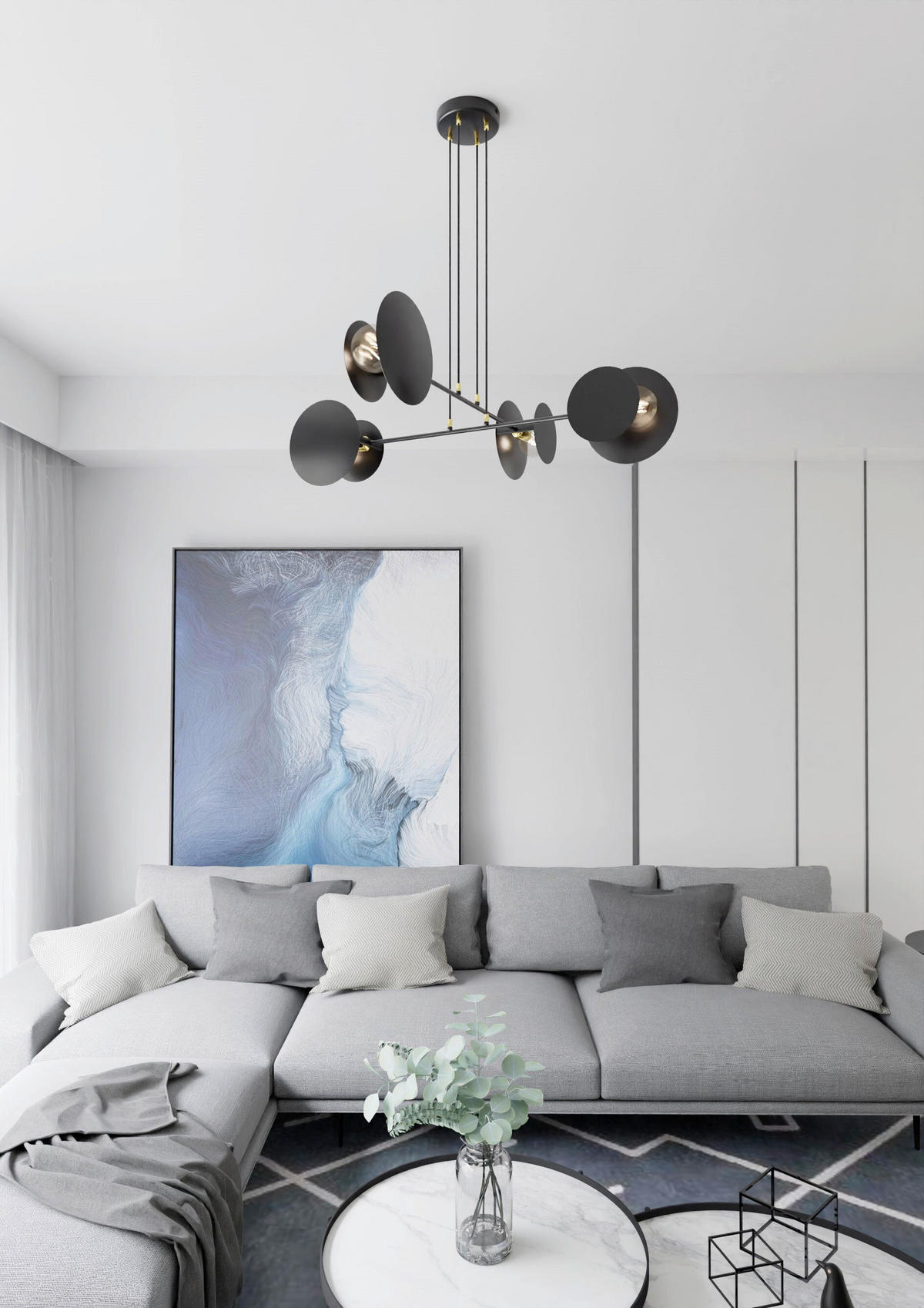 HÄNGELEUCHTE  96/96/120 cm    - Schwarz, LIFESTYLE, Metall (96/96/120cm)