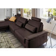 ECKSOFA  in Echtleder Dunkelbraun  176/334 cm  - Dunkelbraun/Schwarz, Design, Leder/Metall (176/334cm) - Dieter Knoll