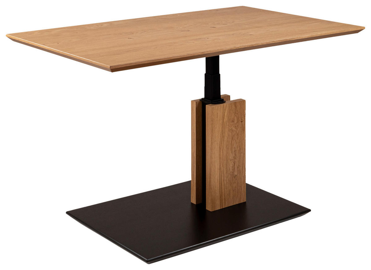 COUCHTISCH in Holz, Holzwerkstoff 100/60/47 cm  - Eichefarben/Schwarz, Natur, Holz/Holzwerkstoff (100/60/47cm) - Venda