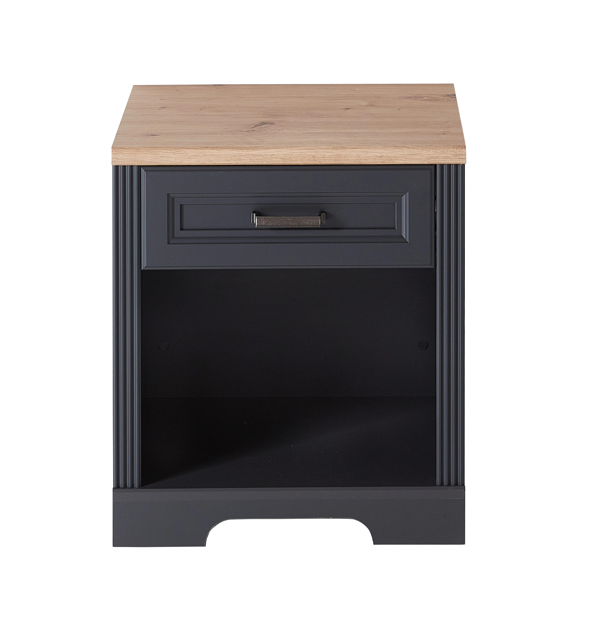 ROLLBOX - grafit/stejar Artisan, Romantik / Landhaus, metal/material pe bază de lemn (54/62/39cm) - Landscape