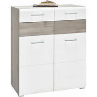 ORMAR ZA OBUĆU  boje srebrnog hrasta  drvni materijal     - bijela/boje srebrnog hrasta, Design, drvni materijal/metal (85/105/40cm) - Xora