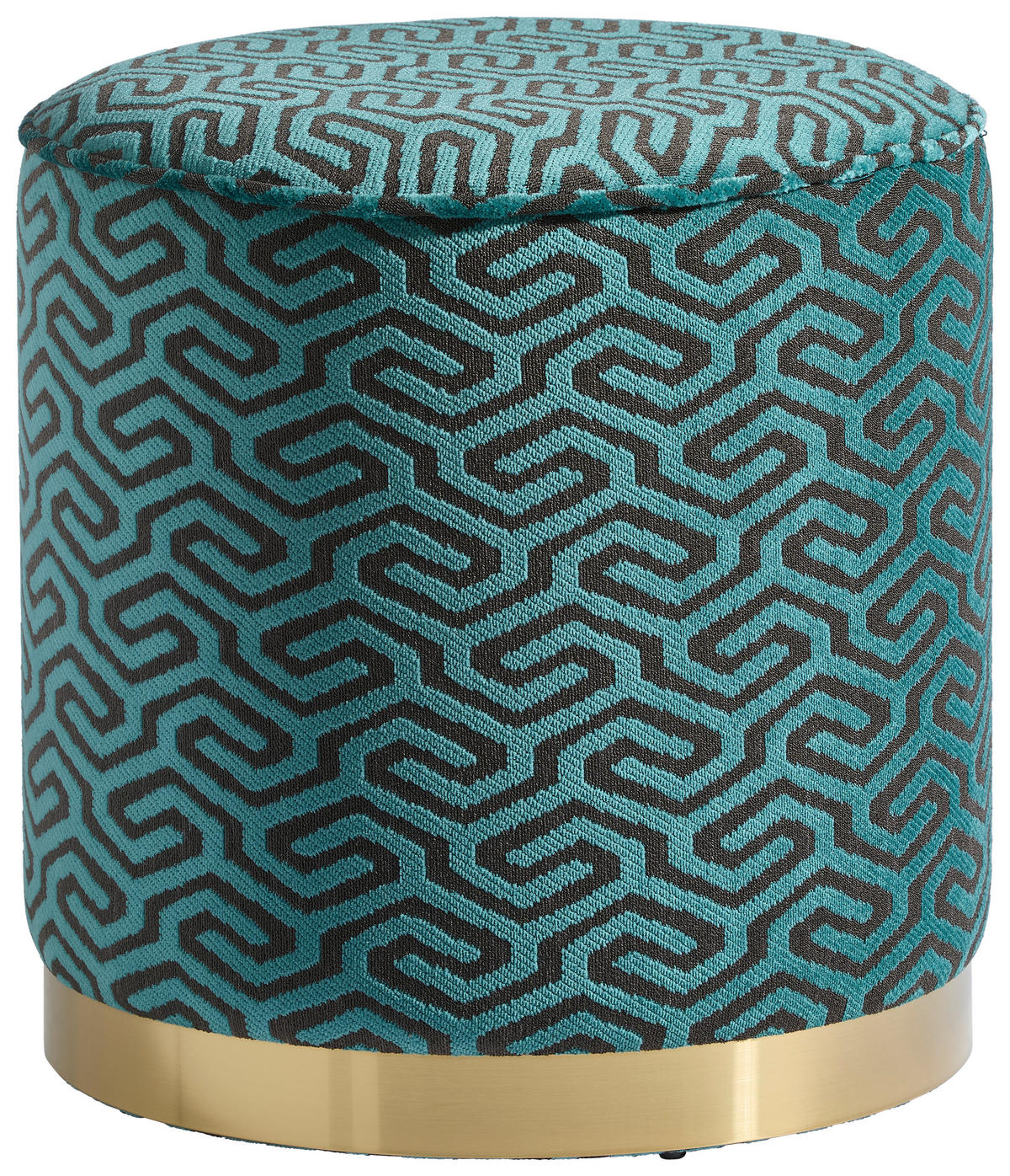 TABURETKA, textil, kompozitné drevo, 40/42/40 cm - zelená, Design, kompozitné drevo/textil (40/42/40cm) - MID.YOU