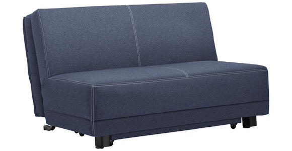 SCHLAFSOFA in Textil Blau - Blau/Beige, MODERN, Holz/Textil (145/90/96cm) - Novel