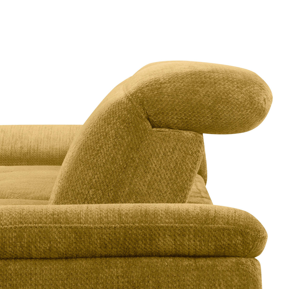 ECKSOFA  Webstoff Senfgelb  - Senfgelb/Schwarz, Design, Textil/Metall (195/268cm) - Livetastic