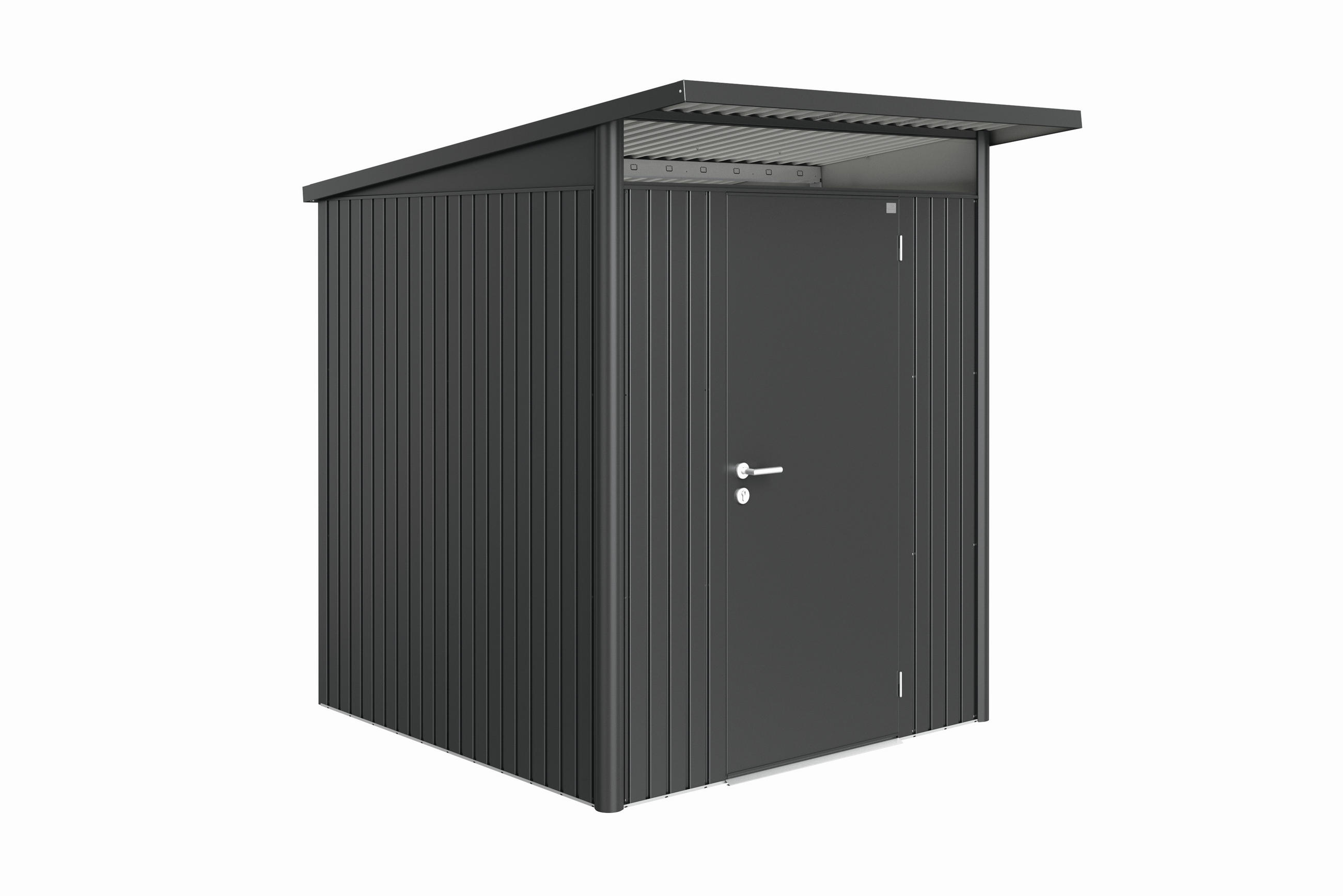 GERÄTEHAUS 180/218/220 cm  - Dunkelgrau, Design, Metall (180/218/220cm) - Biohort