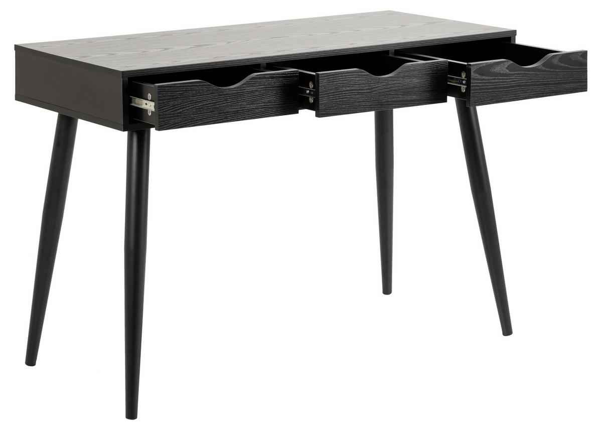 SCHREIBTISCH 110/50/77,1 cm  in Schwarz, Eschefarben  - Eschefarben/Schwarz, MODERN, Holzwerkstoff/Metall (110/50/77,1cm) - MID.YOU