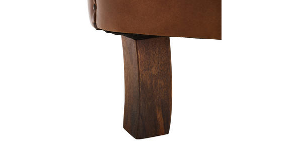 SESSEL in Echtleder Braun  - Braun, LIFESTYLE, Leder/Holz (84/88/83cm) - Landscape