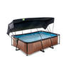 POOL-SET 220/150/65 cm  - Braun, KONVENTIONELL, Kunststoff (220/150/65cm) - EXIT Toys