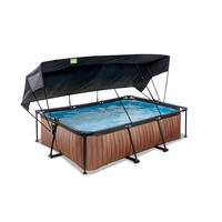 POOL-SET 220/150/65 cm  - Braun, KONVENTIONELL, Kunststoff (220/150/65cm) - EXIT Toys